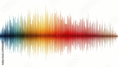Colorful Sound Waveform Illustration Representing Vibrant Audio Frequencies in Modern Design