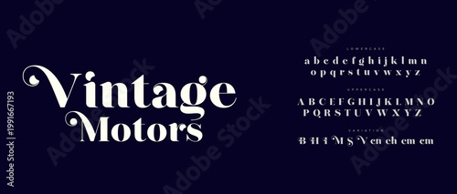 A vintage car logo with alphabet letters on a dark background