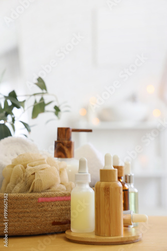 Natural skincare serum bott...