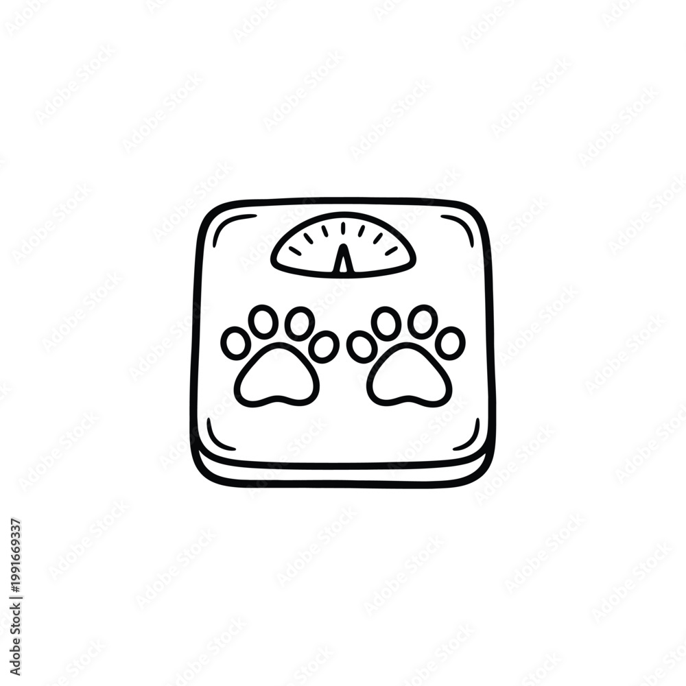 Fototapeta premium Weighing Scale Monoline Icon