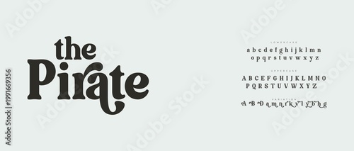 Tableau sur toile A stylized typography design featuring the pirate-themed alphabet and font