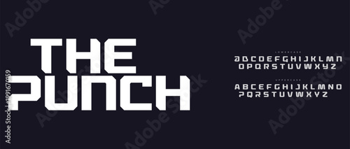 Obraz na płótnie A modern typography design featuring the text 'The Punch' in bold white letters