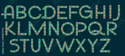 Colorful braided cord capital letters