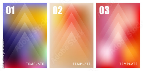 Cuadro en lienzo Abstract geometric background with layered triangles
