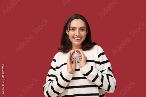Beautiful young woman with ...
