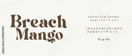 A stylish typography design featuring the Breach Mango font on a clean background