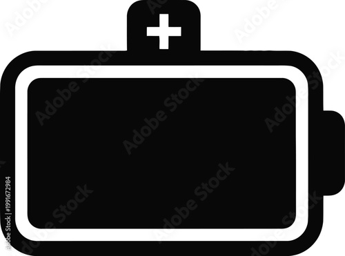 Battery icon with positive terminal