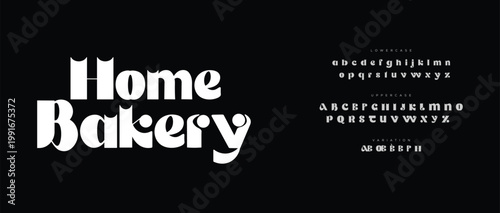 A logo for a home bakery with a black background and white text