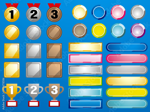 バナー, りぼん,  フレーム, アイコン, テンプレート, ボタン, イラスト, タグ, 色, 成分, バー, コレクション, ウェブサイト, 空白, ビジネス, サイン, とげ, アロー, Symbols, blue, decoration, gold, shapes, tape, celebrations, arts a