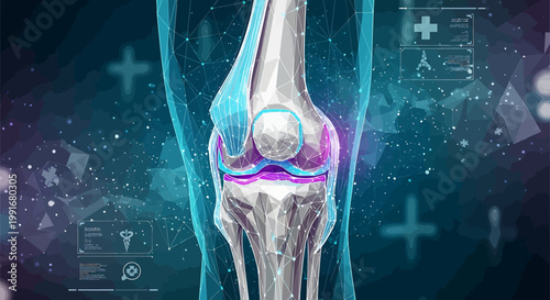 Human Knee Joint Anatomy Structure.