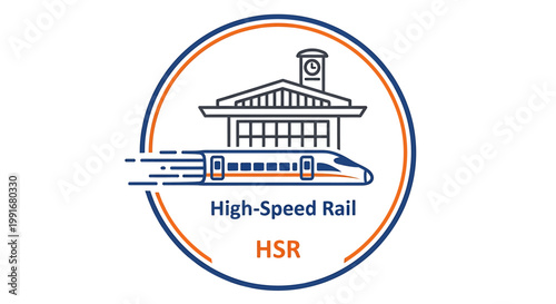 High Speed Rail Transportation System Logo.