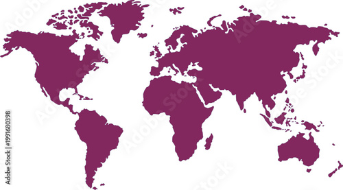 World map illustration flat design vector graphic for global busines
