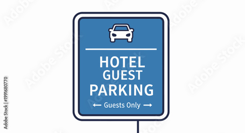 Hotel Guest Parking Sign Board.