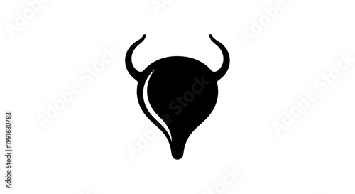 Human Bladder Silhouette - Medical Illustration of Urinary System.