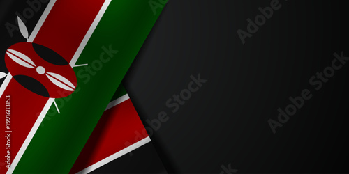 June 1 Is Madaraka Day. Madaraka flag and area for text. Great for posters, banners, social media and more. Black background.