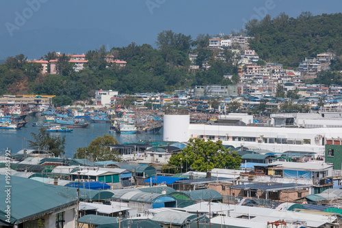長州島の高台から眺める長州の町並み