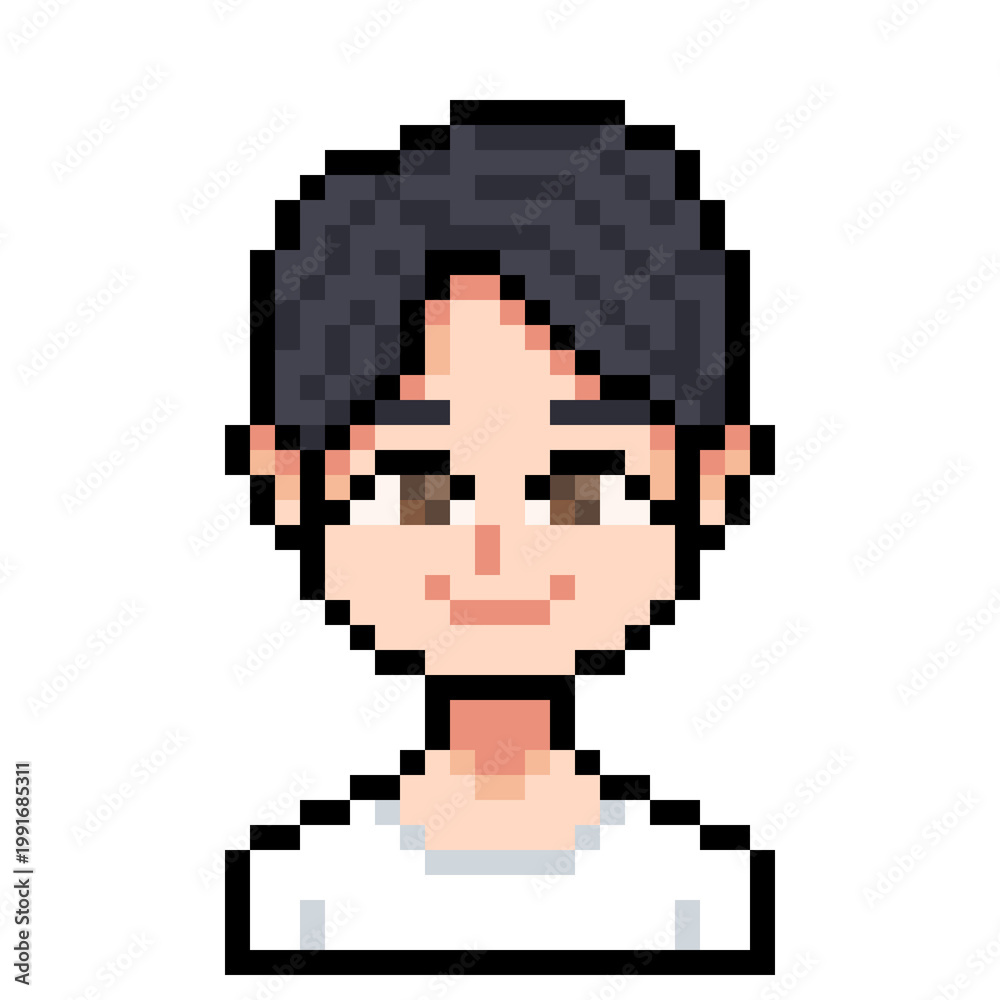 Fototapeta premium pixel art of a person avatar profile