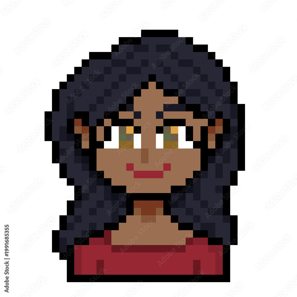 Fototapeta premium pixel art of a person avatar profile