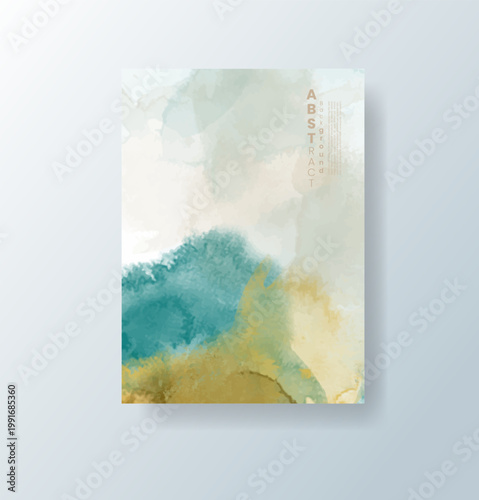 Cards with watercolor background. Design for your cover, date, postcard, banner, logo.