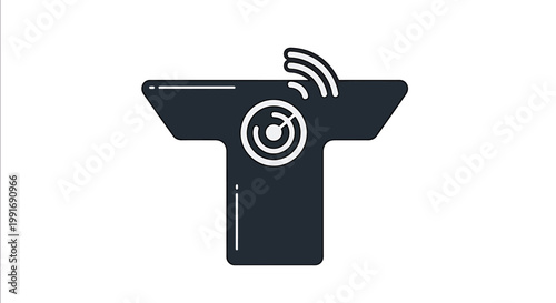 Modern Radar System Icon Depicting Wireless Signal Transmission.