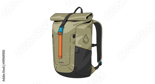 Modern Stylish Backpack Isolated on White Background for Everyday Use.