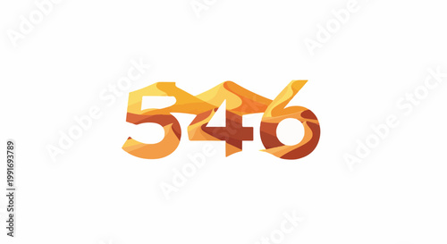 Stylized numbers "546" with desert sand dune textures