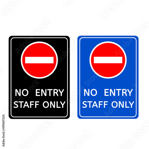 Professional restricted access icon with staff only label.