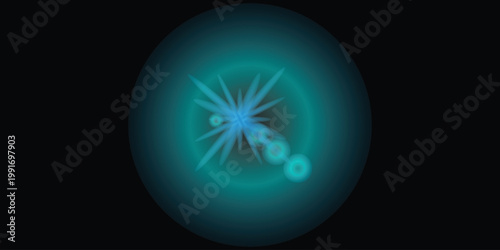 Abstract blue explosion a dynamic burst of light and energy in a dark void