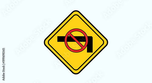 No Entry Road Sign Symbol.