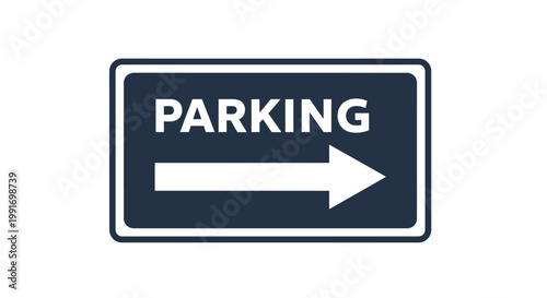 Parking Direction Sign Board Indicator.