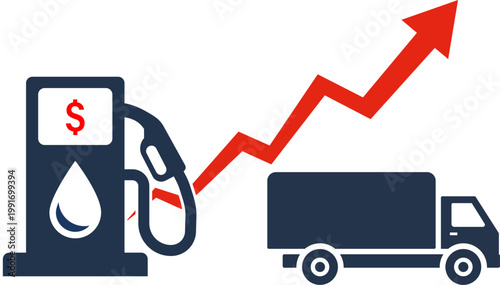 Fuel Price Impact on Trucking – Rising Logistics Cost and Transportation Expense Growth Illustration