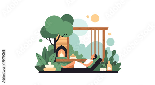 relaxation outdoors with yoga and nature