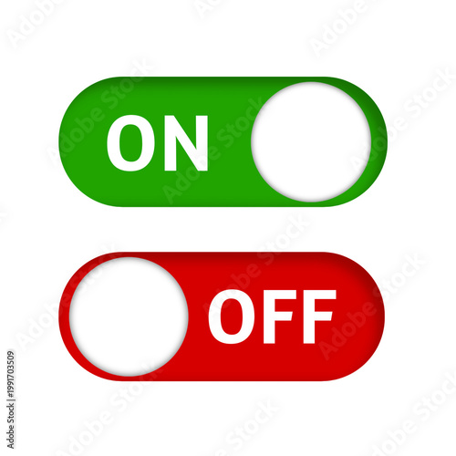 On and off switch button. Power off icon.