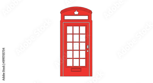 Icon of a classic british red telephone booth