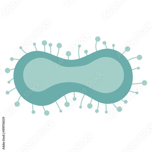 Microscopic Bacterium Cell Graphic Icon