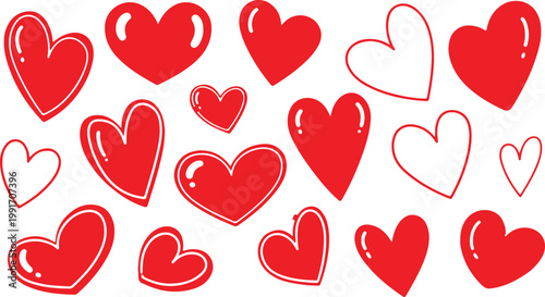 Hand drawn shape heart with cute sketch line, divider shape. Love doodle isolated on white background for wedding, mother, woman or valentines day.