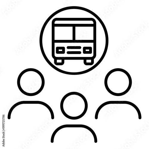 Bus icon vector. Public transport Illustration sign. Bus stop symbol. Bus station logo. Bus route web icon.