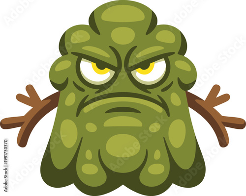 Green monster plant creature illustration for fantasy games.
