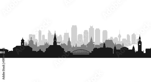 London city skyline silhouette UK capital cityscape.