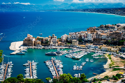 A magical summer holiday in Sicily. The Bay of Scopello, framed by its sea stacks, and the magical gulf of Castellammare del Golfo.