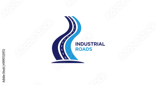 Free Download Abstract Industrial Roads Logo Design on White Background. - GFXLoad