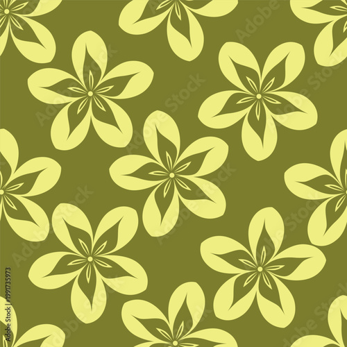 coquette seamless purple and yellow flowers pattern. Delicate petals and vibrant blossoms create an artistic and vintage botanical illustration. pastel flower seamless pattern