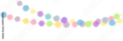 Pastel confetti arc garland clipart