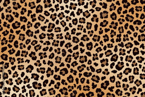 Fashion brown beige leopard print background with textured spots. Vector