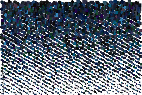 Abstract gradient of blue and dark dots creating a dynamic, textured background.