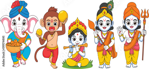 Home life and remote work illustration set with woman on laptop, baby playing, plants and furniture, modern flat design