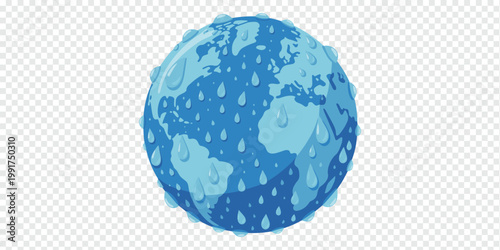 Watery Earth Environmental Conservation Concept