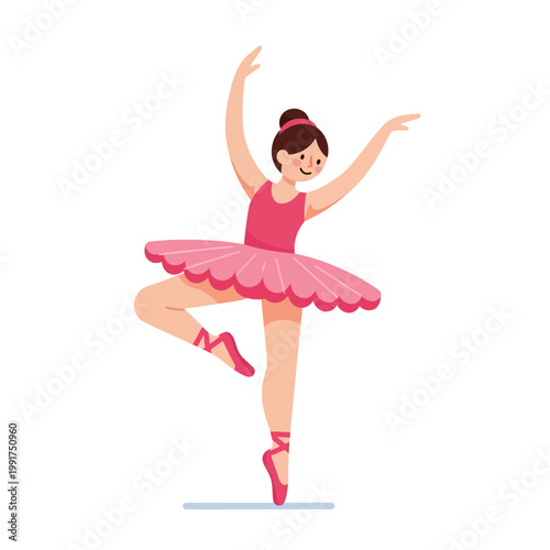Young ballerina performing a graceful dance pose.