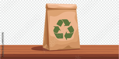 Recycling Paper Bag Eco Friendly Lifestyle Concept