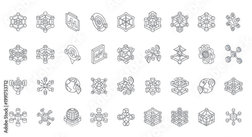 Snowflake icons, winter graphics, frosty symbols, frozen patterns, 40 decorative elements